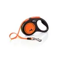 Pasek Flexi New Neon S 5 m, max. 15 kg, pomarańczowy